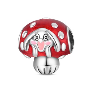 <b>Cute</b> cartoon animal pendant, made of white brass, unisex, creative gift, creative jewelry, isolation bead - Product Image 2