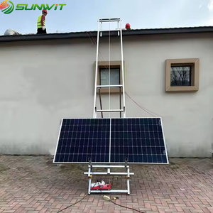 10 mét Thang gấp thang tấm cài đặt năng lượng mặt trời nâng lên bảng điều khiển gắn với nâng tự động - Product Image 4