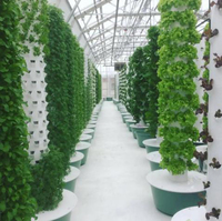 Kit de système de culture hydroponique-Kit de jardin intérieur et extérieur, tour de légumes hydroponique, 48 dosettes, avec système de pompe, blanc