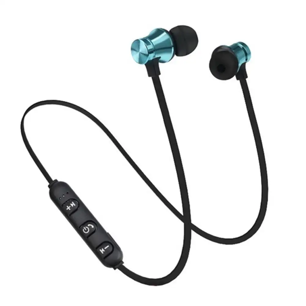 XT11 Earphone Tanpa Kabel In-Ear, Headphone Olahraga Magnetik, Earbud Leher Musik Stereo