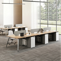Ensemble de bureau et chaise modulaires, simple et moderne, poste de travail cloisonné pour 4/6 personnes