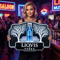 LiqVis Modernes Design VIP-Service LED-Flaschenpräsenter, Wiederaufladbares Leuchtgestell für Nachtclubs, Hochwertige Spirituosen-Präsentation