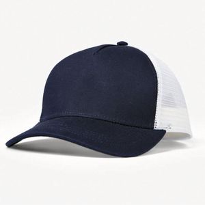 Casquette de baseball trucker en daim à 5 panneaux pour homme, personnalisable avec votre propre logo et patch brodé en maille - Product Image 5