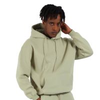 Sweat-shirt à capuche surdimensionné en molleton de coton et polyester 350g, coupe décontractée avec cordon de serrage, streetwear personnalisé, fourniture OEM