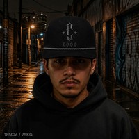 Casquette de baseball personnalisée avec broderie Old English, 5 panneaux, visière incurvée, style Dad Hat, streetwear urbain West Coast, vente en gros, faible MOQ