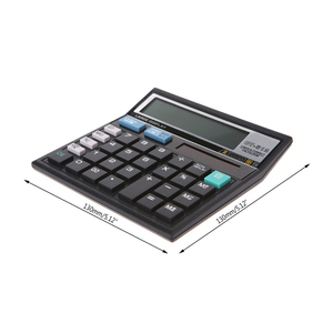 เครื่องคิดเลขพลังงานแสงอาทิตย์ใช้แบตเตอรี่ไฟฟ้าแบบคู่พร้อมจอแสดงผล LCD ขนาดใหญ่คอมพิวเตอร์ตั้งโต๊ะโรงเรียนสำนักงาน - Product Image 5