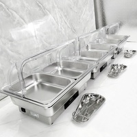 Ensemble buffet de chauffe-plats électriques en acier inoxydable pour hôtel restaurant traiteur présentoir chauffant nouvel équipement de cuisine