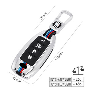 Funda Protectora <span class=keywords><strong>para</strong></span> Llaves <span class=keywords><strong>de</strong></span> Coche <span class=keywords><strong>de</strong></span> Aleación <span class=keywords><strong>de</strong></span> Zinc y Gel <span class=keywords><strong>de</strong></span> Sílice <span class=keywords><strong>para</strong></span> INFINITI QX56 ESQ QX50 Q50 QX60 Q50L, Llaveros, Bolsas y Accesorios - Product Image 4