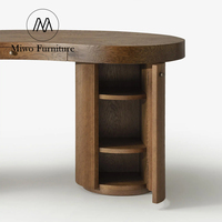 Bureau d'ordinateur moderne pour le télétravail, style nordique, en bois, avec tiroirs de rangement, idéal pour chambre à coucher ou comme coiffeuse