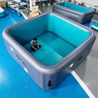 Piscine gonflable rectangulaire hors sol pour toute la famille, imperméable, avec couverture, en tissu DWF Drop Stitch