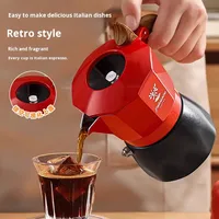 Ensemble de 7 pièces, cafetière moka moderne à double valve, ensemble de café portable avec cuisinière électrique en céramique, moulin à café électrique pour la préparation du café