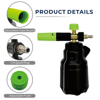 Canon à mousse haute pression pour lave-auto, raccord rapide 1/4'', capacité 1000 ml et garantie 1 an