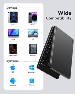 Clavier pliable de poche, clavier sans fil Bluetooth pliable pour Android et iOS - Product Image 5