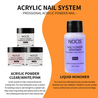 Kit complet de pose d'ongles en acrylique 3D pour débutants – Outils en plastique transparent, rose, nude – Comprend la poudre acrylique et le liquide pour nail art