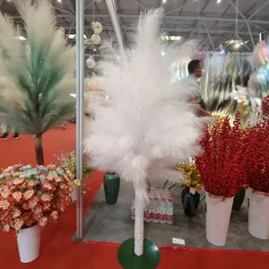 Decorazione domestica erba artificiale albero matrimonio Beige grande esterno all'ingrosso albero di pampa di natale per la festa