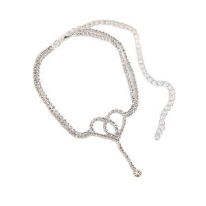 गर्म बिक्री फैशन ज्वैलरी फुट चेन सोने की प्लेटेड डबल लेयर महिलाओं के लिए दिल के आकार का एकैलेट - Product Image 6