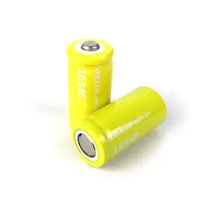 CO浅黄色800毫安时16340电池定制小尺寸可充电锂离子电池组