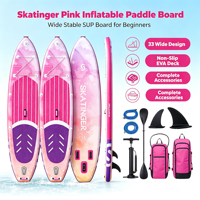 Planche de paddle gonflable légère Skatinger de 11 pieds pour femmes, idéale pour les voyages, la plage, le yoga et le fitness
