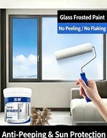 Revêtement en verre givré semi-transparent écologique, peinture mate à séchage rapide pour cloisons en verre, meubles, décoration en verre