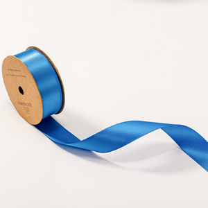 Cinta de Raso de Poliéster de Color Sólido Azul de 2CM*100Y, Rollo de Cinta de Satén de 1 Pulgada de Ancho, para Envolver Regalos y Lazos - Product Image 5