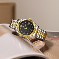 Montre-bracelet à quartz classique pour homme Gohuos 8804, bracelet en acier inoxydable, étanche, lumineuse, pour usage quotidien et professionnel