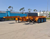 Châssis de conteneur en acier personnalisable de 20 à 40 pieds de long, semi-remorque à 3 essieux, tracteur, charge utile maximale de 60 tonnes, camion Howo à ressorts mécaniques