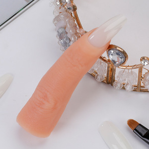 Profesional Nail Art Beginner Trainer Nail <span class=keywords><strong>Tips</strong></span> Display Flexible Silicone Practice Training Finger Nail <span class=keywords><strong>Tips</strong></span> Set - Product Image 5