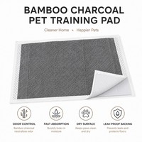 Tapis d'apprentissage jetables écologiques en PE et charbon de bambou pour animaux de compagnie, avec noyau SAP à fixation rapide, étanches IP67 et fonction de nettoyage désodorisant