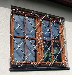 Conception personnalisée de grilles de fenêtre en fer de style <span class=keywords><strong>moderne</strong></span> en acier inoxydable fixe ouvert avec des motifs de défilement traditionnels pour les hôtels et les hôpitaux - Product Image 4