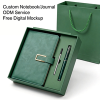 Ensemble de carnets personnalisés, couverture en PU noir, reliure cousue, format A5, couverture rigide, fabrication fiable