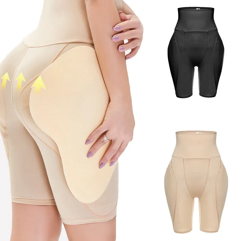 Women's high waisted pants sexy corset hip lift pants sponge pad buttocks body shaping butt lifter tummy shaper panties