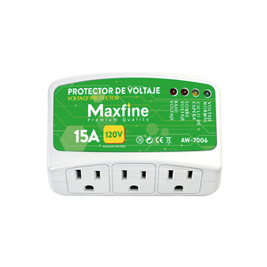 Protector de Voltaje de 3 Tomas, 120V 15A, 50/60Hz, 175J, Retardo de 3 Minutos, 90-150V, para Refrigerador, <span class=keywords><strong>TV</strong></span>, Aire Acondicionado, América Latina - Product Image 3