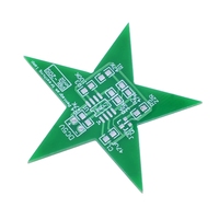 Kit de formation DIY pour étudiants : Lumière LED dégradée en forme d'étoile à cinq branches pour l'apprentissage de la soudure de Noël (rouge, vert, bleu)
