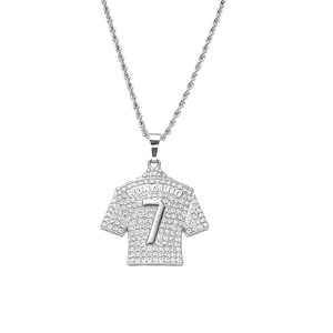 Gioielli HanHan Hip Hop personalizzato tendenza diamante tempestato n. 7 ciondolo in Jersey Ronaldo 3D collana da uomo - Product Image 2