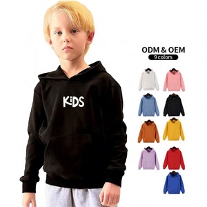 Sudadera con Capucha para Niños y Niñas, Logotipo Personalizado, Bordado 3D, Ropa Deportiva de Otoño, Tela de Rizo, con Bolsillo - Product Image 1