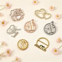 Nouvelle Broche Rose en Alliage Coulé Creux avec Logo Personnalisé et Strass, Élégante et Tendance pour Femme