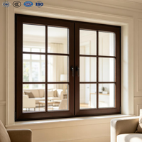Ventanas de Aluminio Negras Personalizadas con Aislamiento Térmico, Triple Acristalamiento y Rejilla