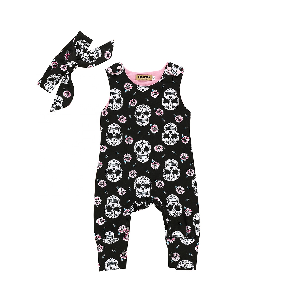 Скелет комплект детской одежды детская одежда из бутика летний детский комбинезон; Одежда для малышей; Детский комбинезон