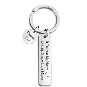 Llavero Día del maestro Toma un gran corazón regalo de graduación llavero de acero inoxidable grabado - Product Image 2