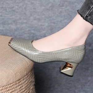 Factory Direct Women's Dress <b>Pumps</b> With Metal Toe Cap Geometric Heel for Corporate Events Women - Product Image 3