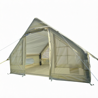 Grande tente de camping gonflable quatre saisons portable de 12 m², deux chambres, ouverture automatique rapide, 2 fenêtres de toit, Oxford imperméable