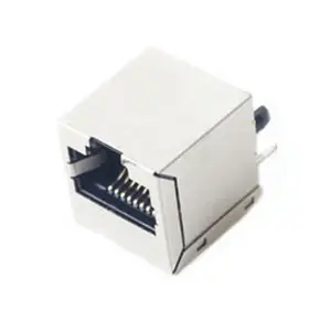 8P8C Vertical Magnetic Modular RJ45 Jack ROSH Certified For Communication Applications