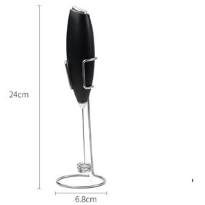Wsy674 Mousseur à lait électrique portatif en acier inoxydable avec support, fouet à matcha, mélangeur de boissons et mousseur à café - Product Image 6