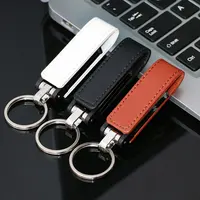 LLavero de memoria USB 128 2,0, memoria USB de cuero, 2GB, 4GB, 8GB, 16GB, 32GB, 64GB, 3,0 GB, color blanco, negro, marrón y gris