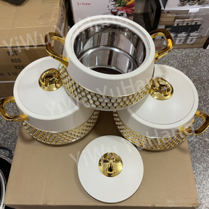 RTS Luxury Stainless Steel Food Warmer Food Container <strong>Set</strong> Hot <strong>Pot</strong> <strong>Set</strong> for Party Wedding - Product Image 3