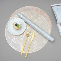 2025 tapis de Table en plastique de conception européenne moderne nouveau tapis de Table basse bronzant avec Vase pour la décoration intérieure