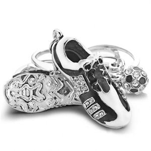 Crystal Football Soccer <b>Shoes</b> Rhinestone Keychains for Car Purse Bag Buckle Pendant Keyrings Key Chains Women Men Gift - Product Image 3