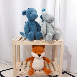 Fluffy Animal Plush Orange Fox Blue <strong>Dinosaur</strong> Grey Dino Stuffed Toy for <strong>Nursery</strong> - Product Image 2
