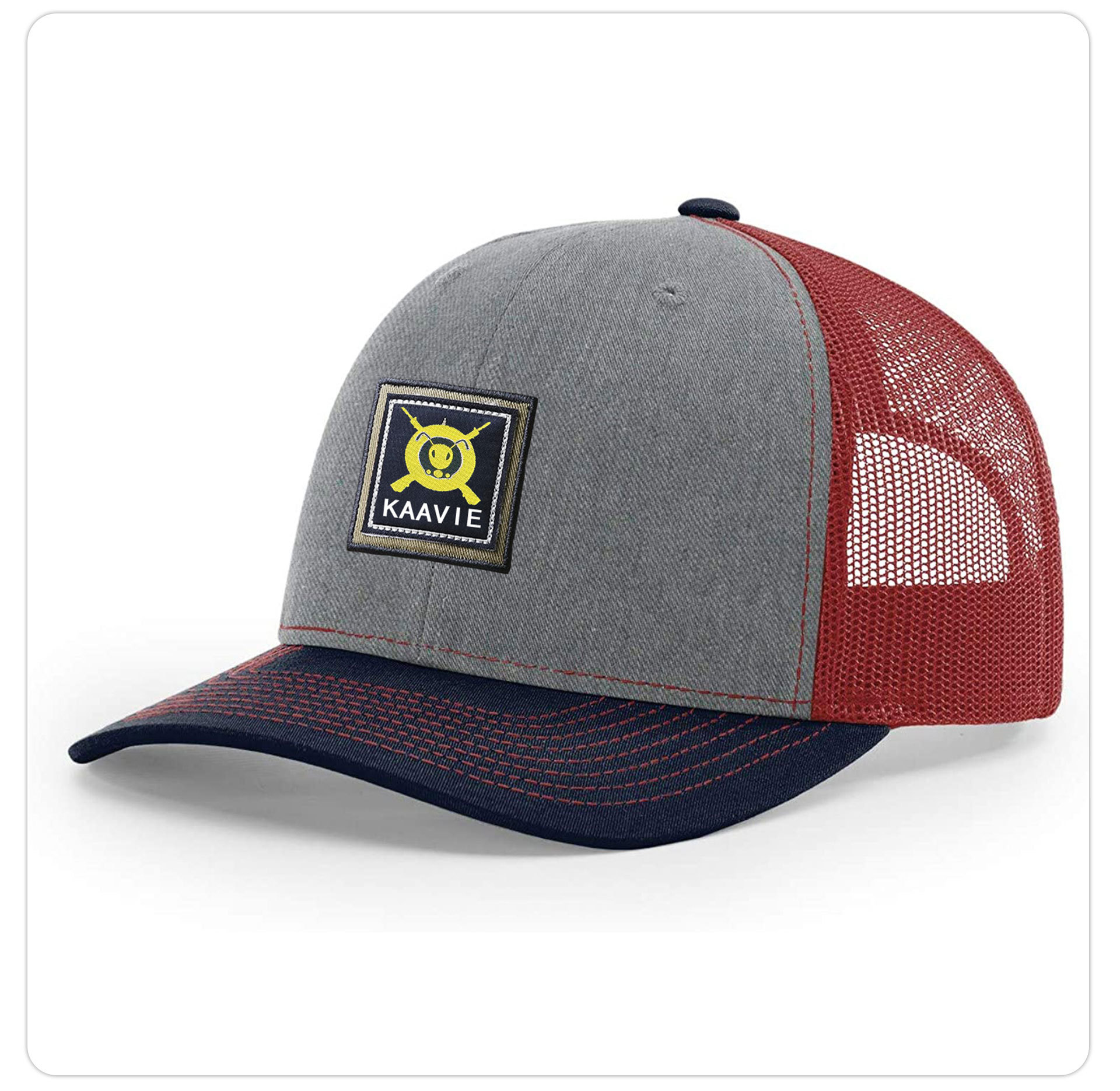 Gray red navy blue color matching