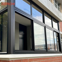 Fenêtres à double vitrage de conception moderne, fenêtres en aluminium à rupture de pont thermique, fenêtres coulissantes en verre pour maison